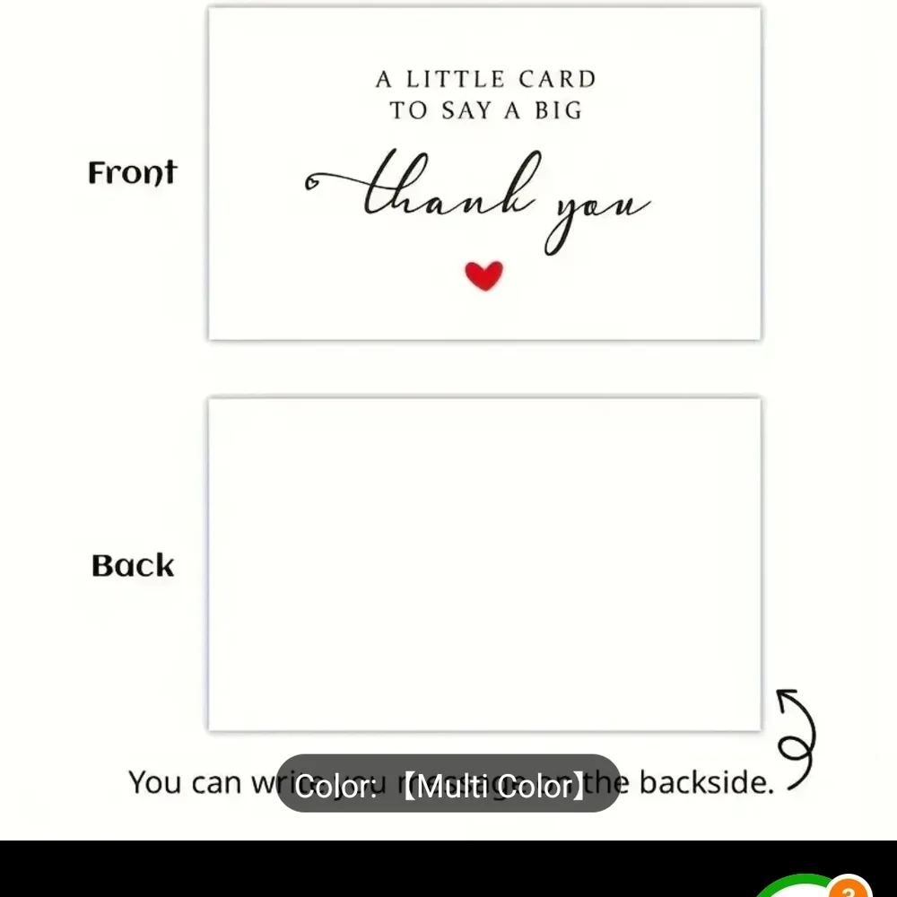 50 Thank You Cards